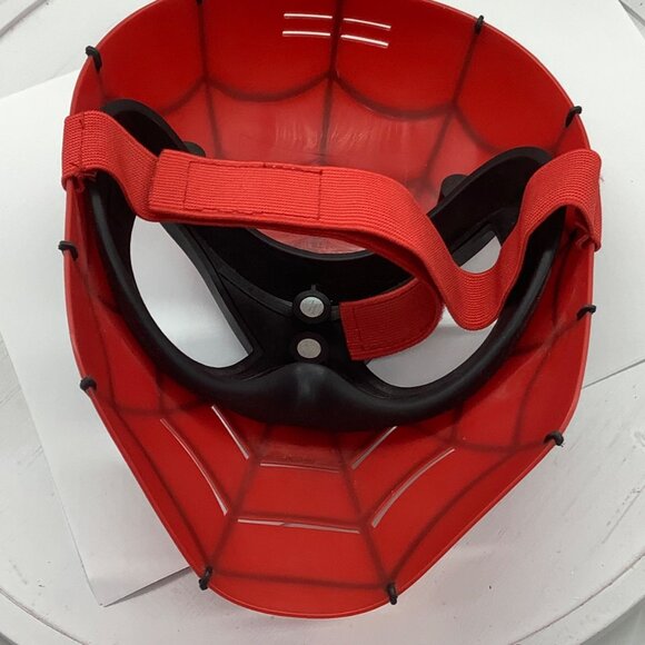 Marvel Spider-Man Red & Black Kids Play Mask Hasbro Costume 3D Elastic Strap - Picture 2 of 3